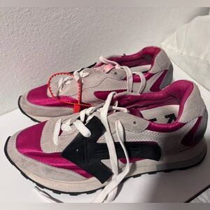 Off-White Pink and Black Women's Sneakers